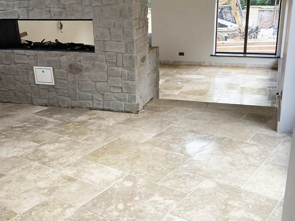 Marble Feature Wall completed by VicTile Group